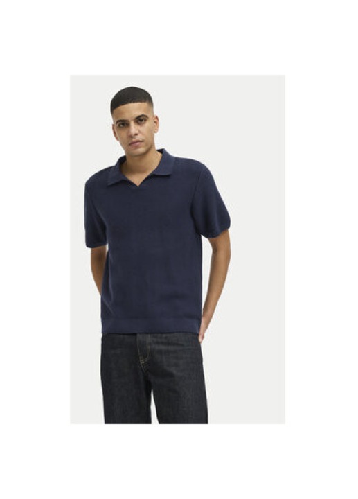 Jack Jones ferfi poloing, 12273012, Pamut, Sotetkek, Tengerészkék