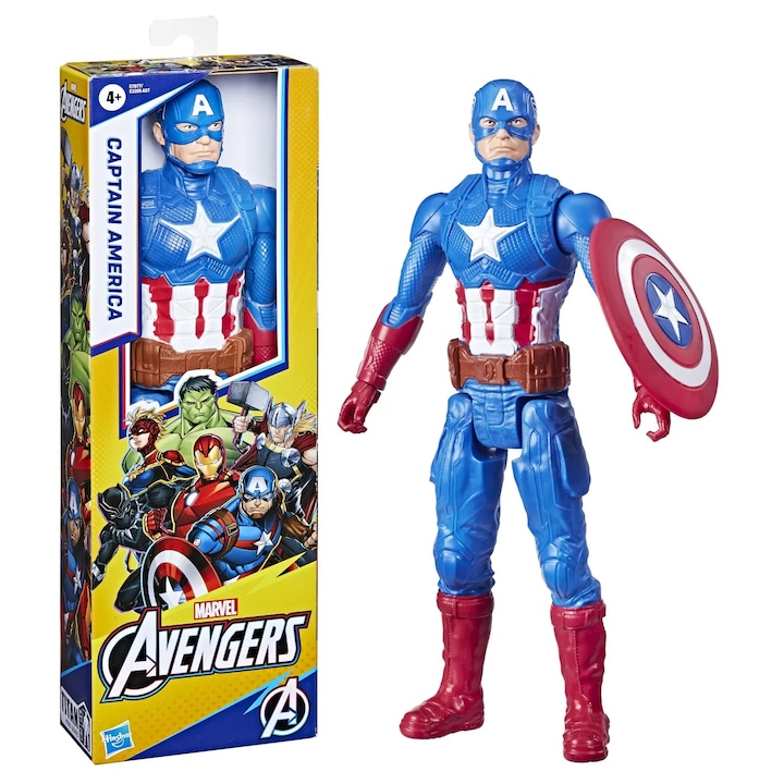 Figurina Marvel Avengers, Titan Hero, Captain America, 29 cm