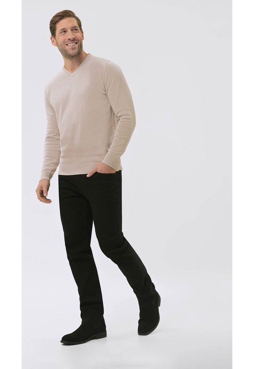 Pulover cu decolteu in V pentru barbati Volcano S-Klaro, Bej, Bej