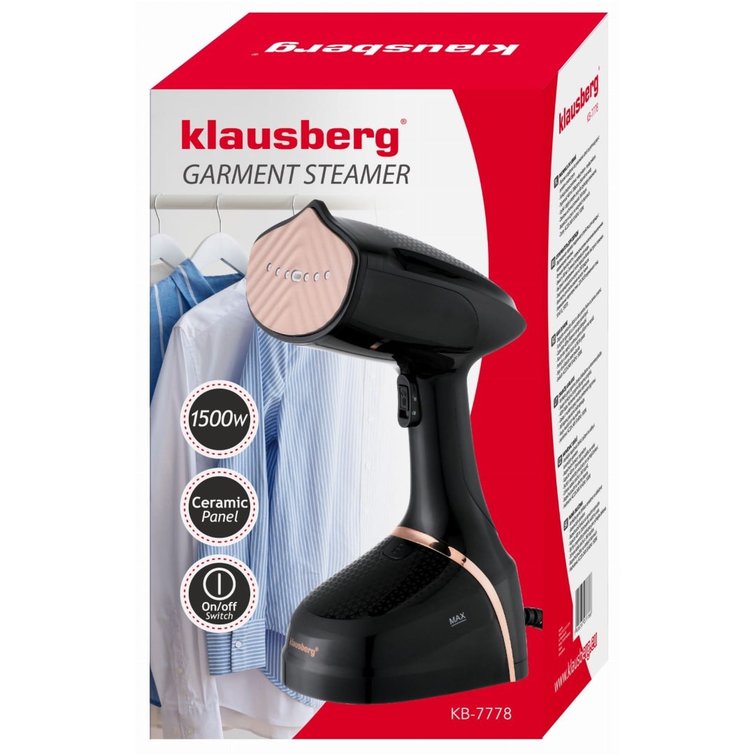 Parownica verticala Klausberg KB-7778, 1500W, rezervor 400ml, ceramica, compacta