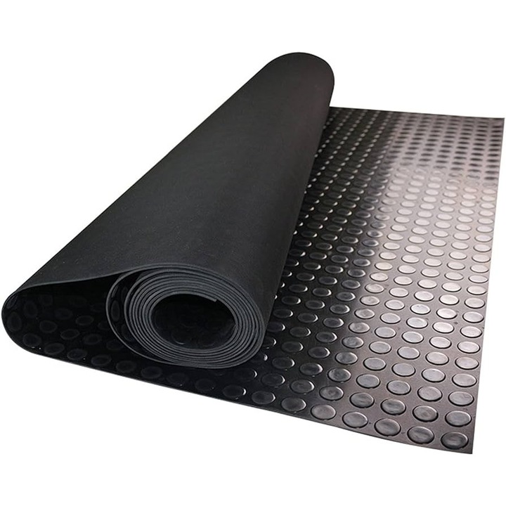 Covor din cauciuc, antiderapant, cu buline 1 X 3 M