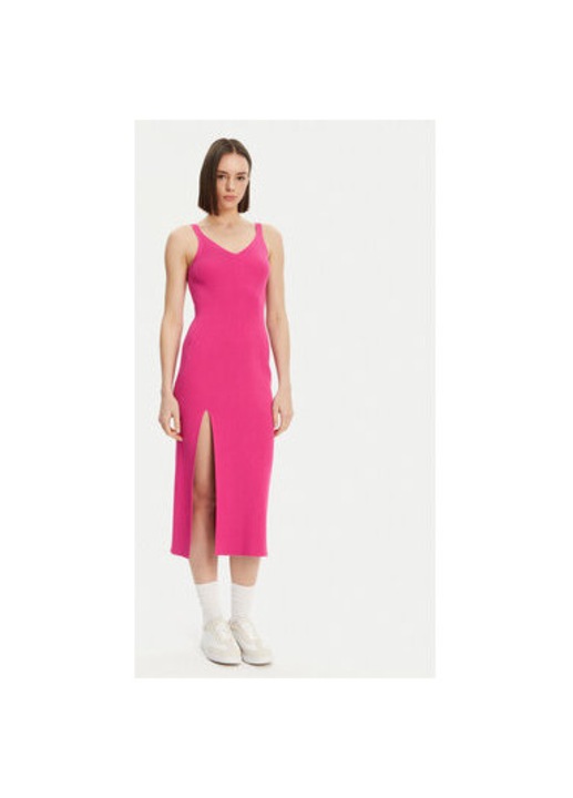 Lacoste női ruha, EF9270, Viszkóz/Poliészter, Rózsaszín