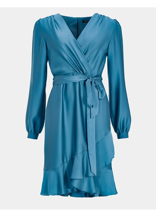 Дамска рокля Swing 5AG06500, Полиестер, Син, Син, 40