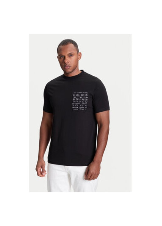 Tricou barbati Karl Lagerfeld, 755041 553225, Bumbac, Negru, Negru