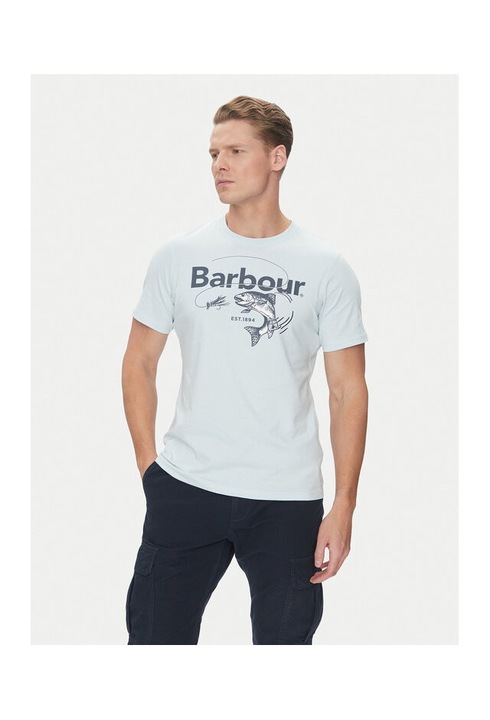 Мъжка тениска Barbour, Памук, Светлосин, Светлосин