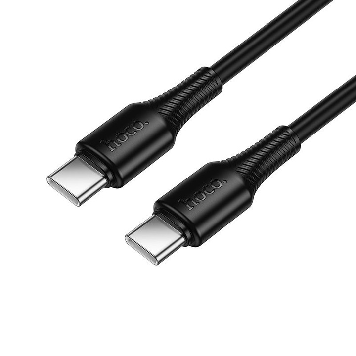 Cablu USB-C la USB-C Hoco X120, 3A, 60W, 1m, Negru