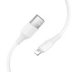 Кабел USB-A към Lightning Hoco X120, 2.4A, 1m, Бял