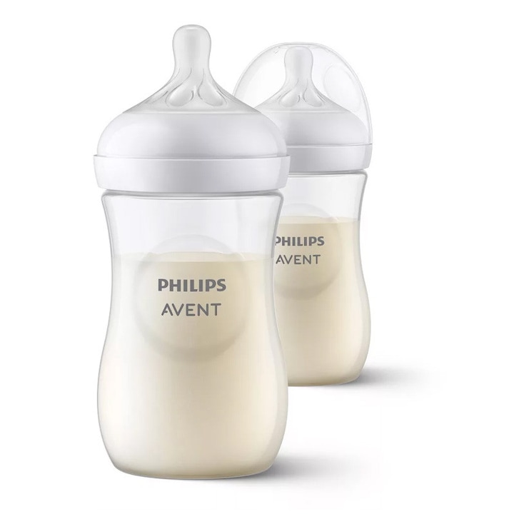 Шише Philips Avent Natural Response 260 мл, комплект от 2, силиконов биберон без BPA