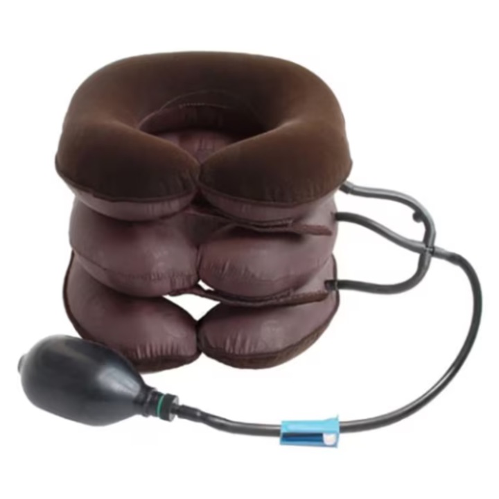 Guler Cervical GermaNova™, Eliminarea Durerii Cervicale, Corecteaza Coloana, Gonflabil cu 3 Straturi