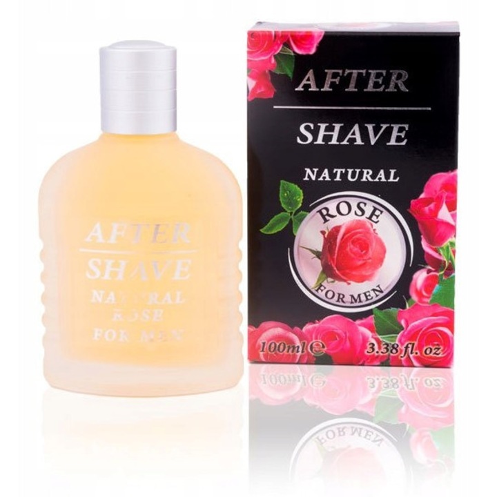 Lotiune dupa barbierit pentru barbati, 100 ml, cu trandafir damasc, ingrijire delicata, efect antiinflamator