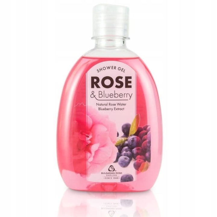 Tusfürdő rózsával és áfonyával, 320 ml, gyengéd tisztító, természetes ápolás