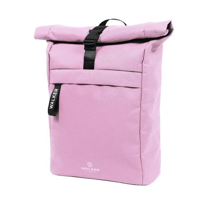 Rucsac Classic Roll Top Blush, Walker by Schneiders, 29 x 40 x 15 cm, 20-23 L, roz