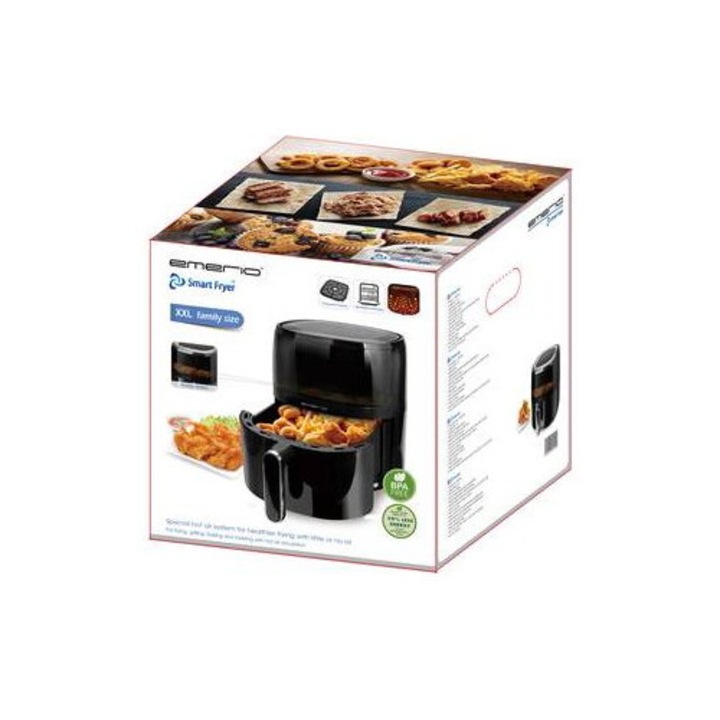 Friteuza cu aer cald multifuctionala Home HG AF 24, 2460W, cos dublu, capacitate 7.6 l, 6 programe de gatire, negru
