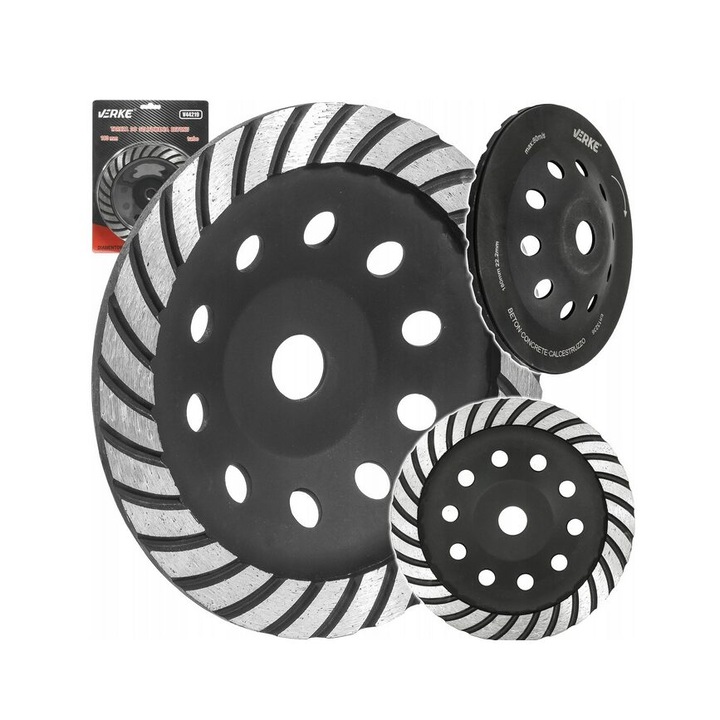 Disc diamantat pentru slefuit suprafete din beton, 180 x 22.2 x 4 mm, Verke