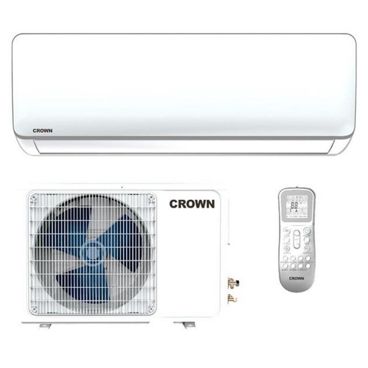 Aparat de aer conditionat cu invertor Crown CIT-12FO62AS, 12000 BTU, A++, Autocuratare, Autodiagnosticare, Auto-dezghetare, Alb