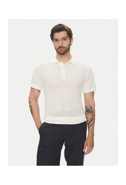 Lindbergh ferfi poloing, 30-804126, Pamut, Ekru, Ekrü