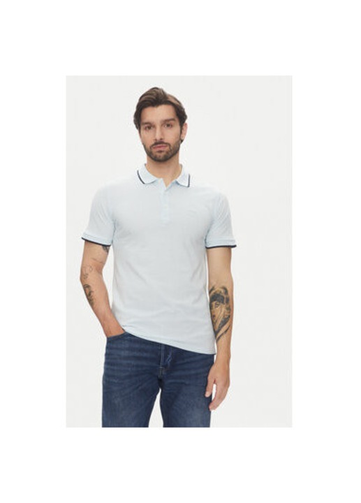 Lindbergh ferfi poloing, 30-404010, Pamut, Kek, Kék