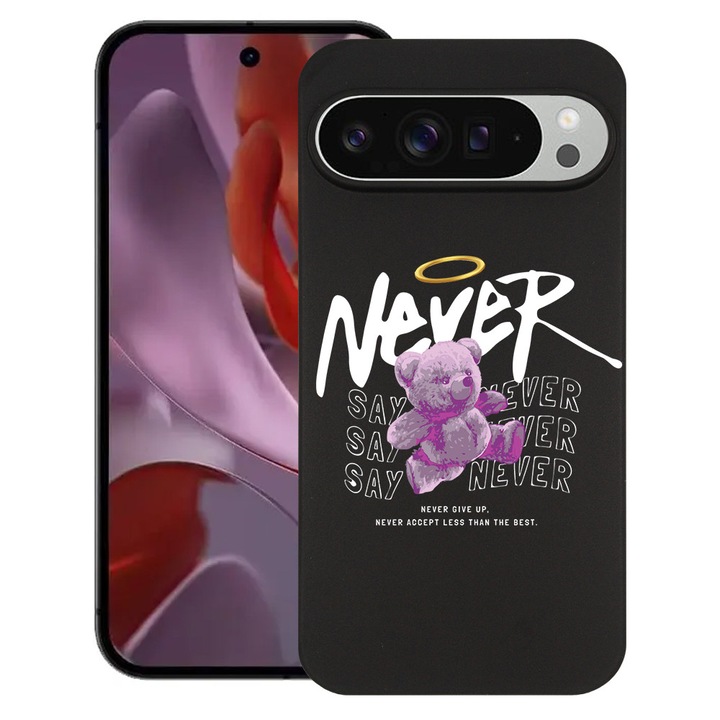 BestCase® Husa Slim Silicon pentru Google Pixel 10 / Pixel 10 Pro, Teddy Bear - never say never, 2030992 B 1546