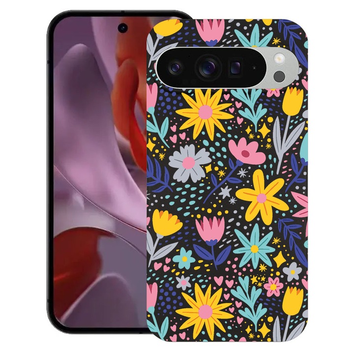 BestCase® Husa Slim Silicon pentru Google Pixel 10 / Pixel 10 Pro, Little Flowers, 2030992 B 758