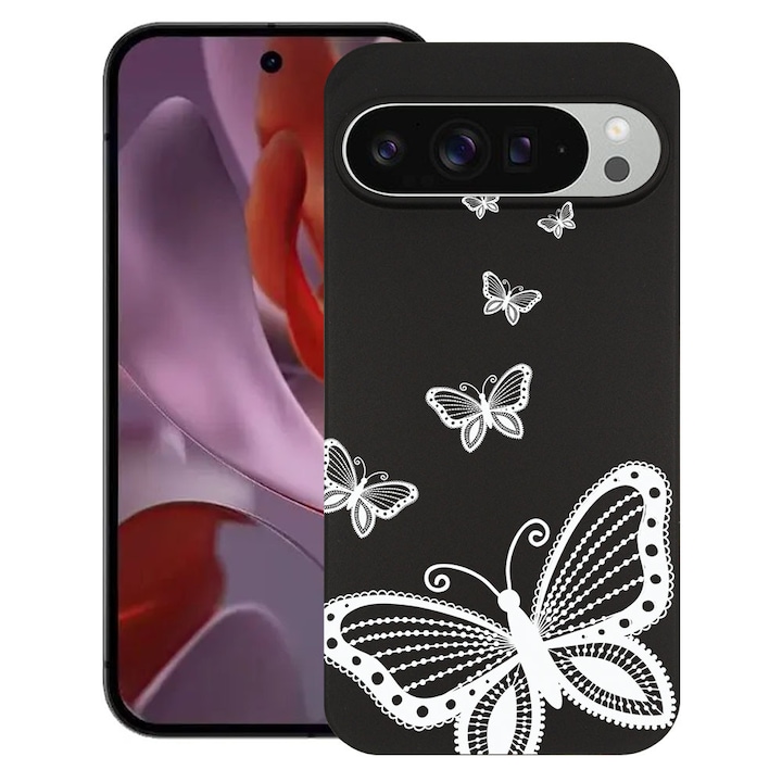 BestCase® Husa pentru Google Pixel 10 Pro XL cu Design Butterfly, TPU Mat Ultra Slim, 2052000 B 79