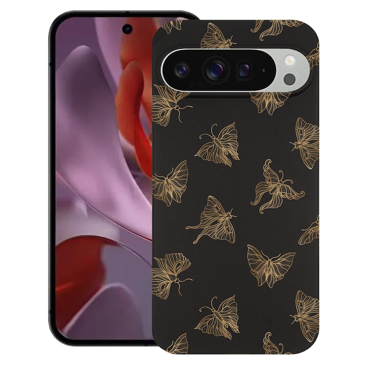 BestCase® Husa Slim Silicon pentru Google Pixel 10 / Pixel 10 Pro, Gold Butterfly, 2030992 B 919