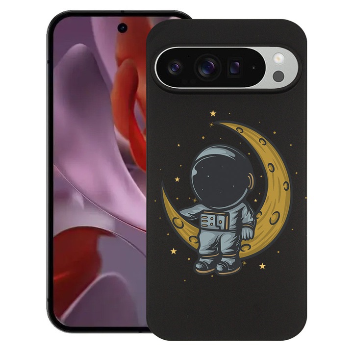 BestCase® Husa pentru Google Pixel 10 Pro XL cu Design Astronaut on Moon, TPU Mat Ultra Slim, 2052000 B 997