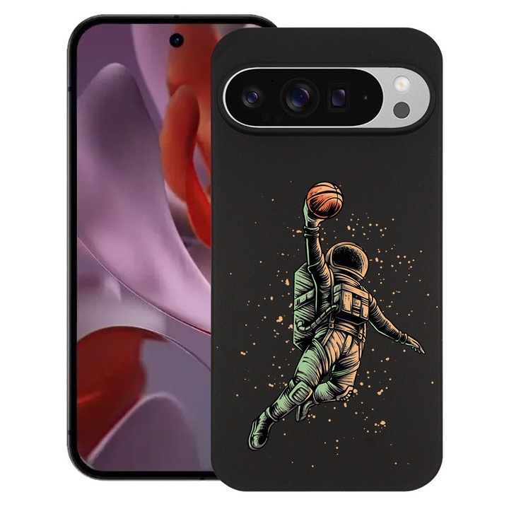 BestCase® Husa pentru Google Pixel 10 Pro XL cu Design Astronaut Basketball, TPU Mat Ultra Slim, 2052000 B 1003