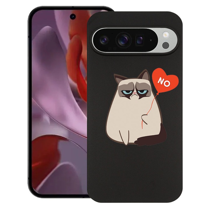 BestCase® Husa pentru Google Pixel 10 Pro XL cu Design Meme - Grumpy Says No, TPU Mat Ultra Slim, 2052000 B 657