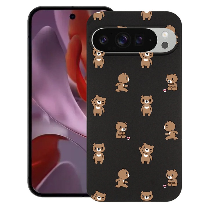 BestCase® Husa Slim Silicon pentru Google Pixel 10 / Pixel 10 Pro, Teddy Bear Pattern, 2030992 B 970