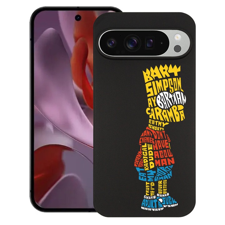 BestCase® Husa Slim Silicon pentru Google Pixel 10 / Pixel 10 Pro, Calligraphy Bart Simpson, 2030992 B 1512