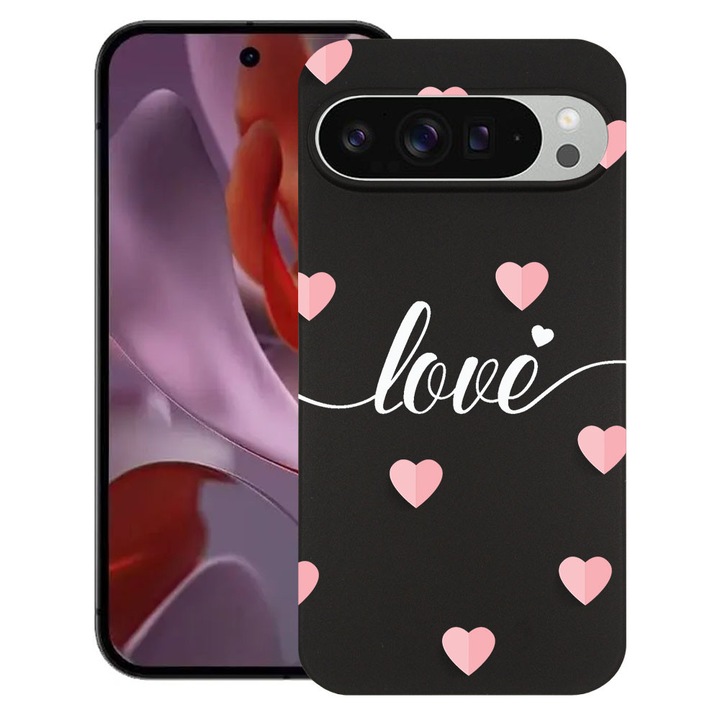 BestCase® Husa Slim Silicon pentru Google Pixel 10 Pro XL, Love Flying Hearts, 2036426 B 85