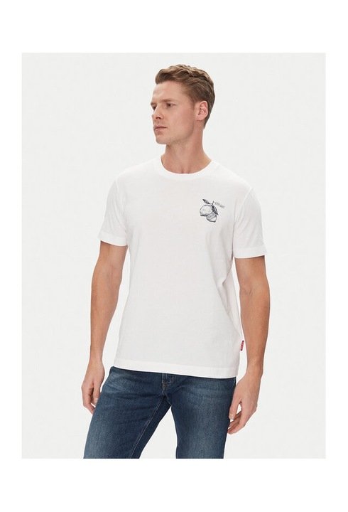 Tricou barbati Joop Jeans, 10019370 30045904, Bumbac organic, Alb, Alb, 2XL