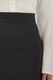 Fusta midi, HiCCUP, talie inalta, croiala dreapta, textil, Gri carbune, XL