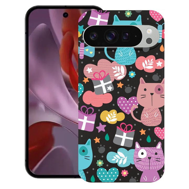 BestCase® Husa Slim Silicon pentru Google Pixel 10 Pro XL, Lovely Cat, 2036426 B 41
