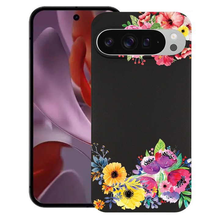 BestCase® Husa Slim Silicon pentru Google Pixel 10 / Pixel 10 Pro, Flowers, 2030992 B 56