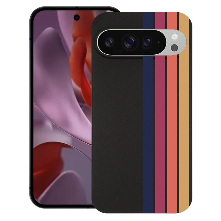 BestCase® Husa pentru Google Pixel 10 Pro XL cu Design Retro Lines, TPU Mat Ultra Slim, 2052000 B 1478