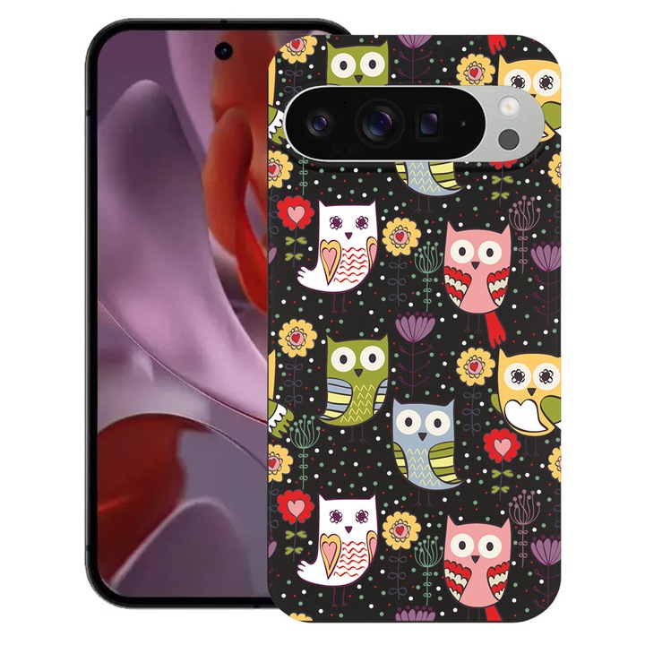 BestCase® Husa Slim Silicon pentru Google Pixel 10 Pro XL, Owl Pattern, 2036426 B 1437