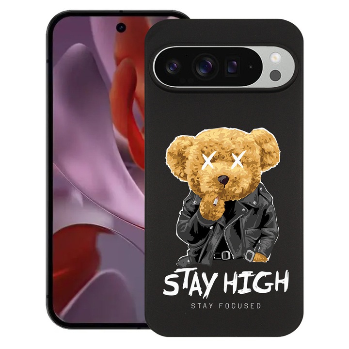 BestCase® Husa Slim Silicon pentru Google Pixel 10 Pro XL, Stay High Teddy Bear, 2036426 B 1824