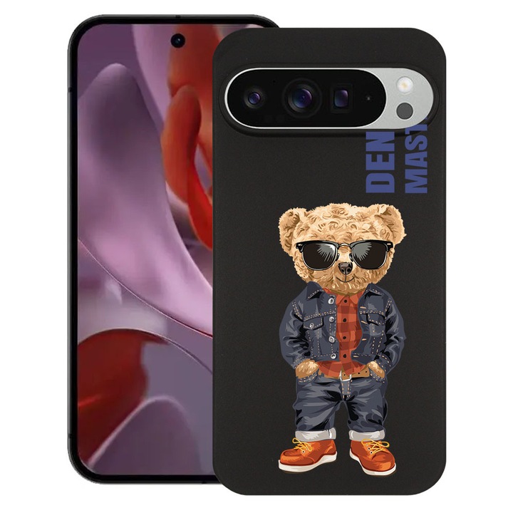 BestCase® Husa Slim Silicon pentru Google Pixel 10 Pro XL, Denim Master - Teddy Bear, 2036426 B 927