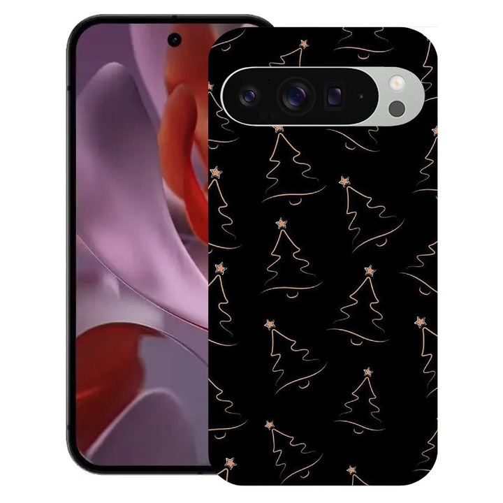BestCase® Husa pentru Google Pixel 10 Pro XL cu Design Xmas tree, TPU Mat Ultra Slim, 2052000 B 1357