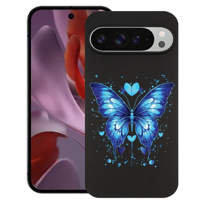 BestCase® Husa Slim Silicon pentru Google Pixel 10 / Pixel 10 Pro, Blue Butterfly, 2030992 B 1586