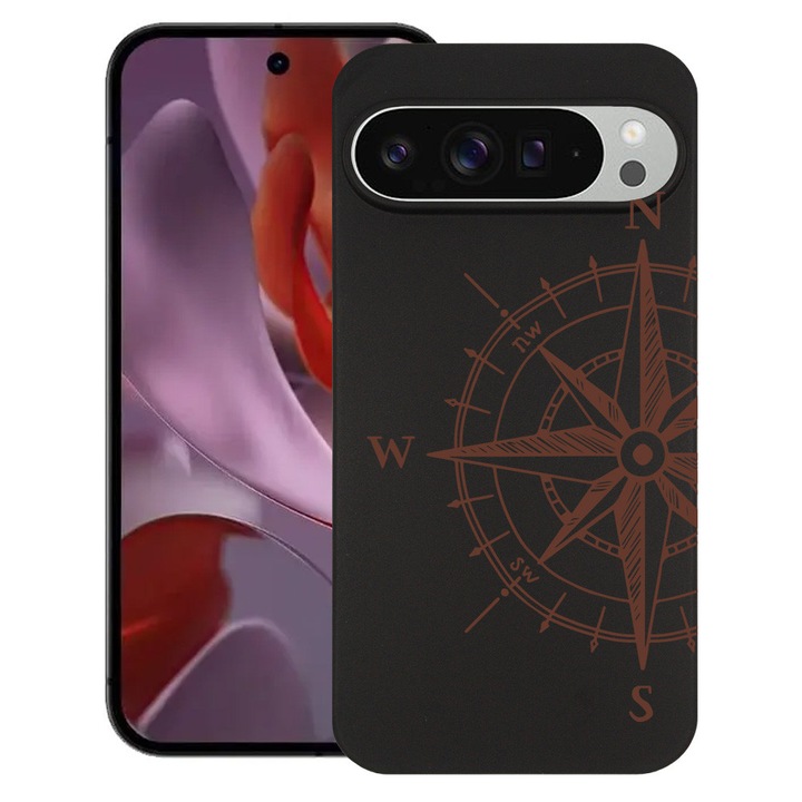 BestCase® Husa pentru Google Pixel 10 Pro XL cu Design Compass, TPU Mat Ultra Slim, 2052000 B 971