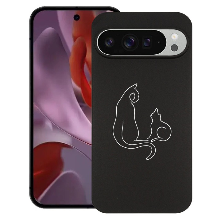 BestCase® Husa Slim Silicon pentru Google Pixel 10 Pro XL, Abstract Cat, 2036426 B 738