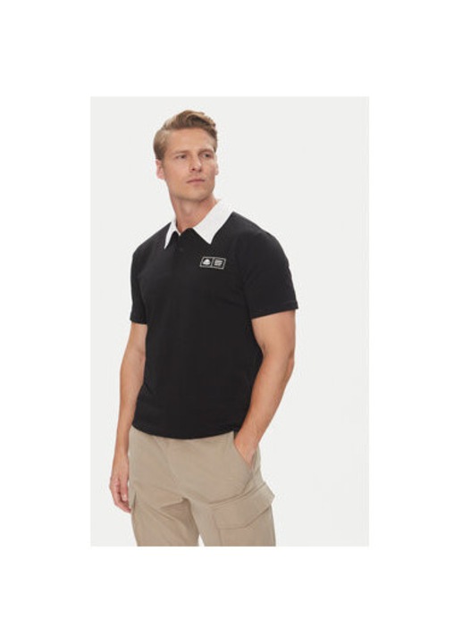 Kappa ferfi poloing, 351R2IW, pamut, fekete, Fekete
