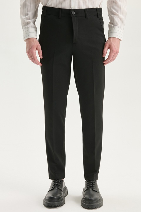 LC WAIKIKI, Pantaloni regular fit cu buzunare, Negru