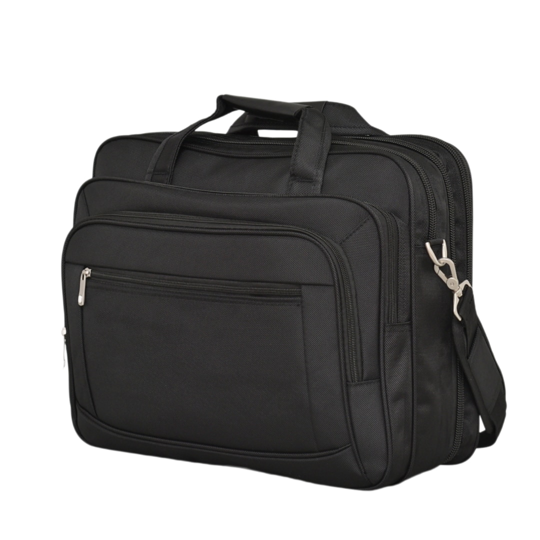 Servieta si geanta pentru laptop Perfect Line, 17.3", 33/43/16cm, Expander, Negru