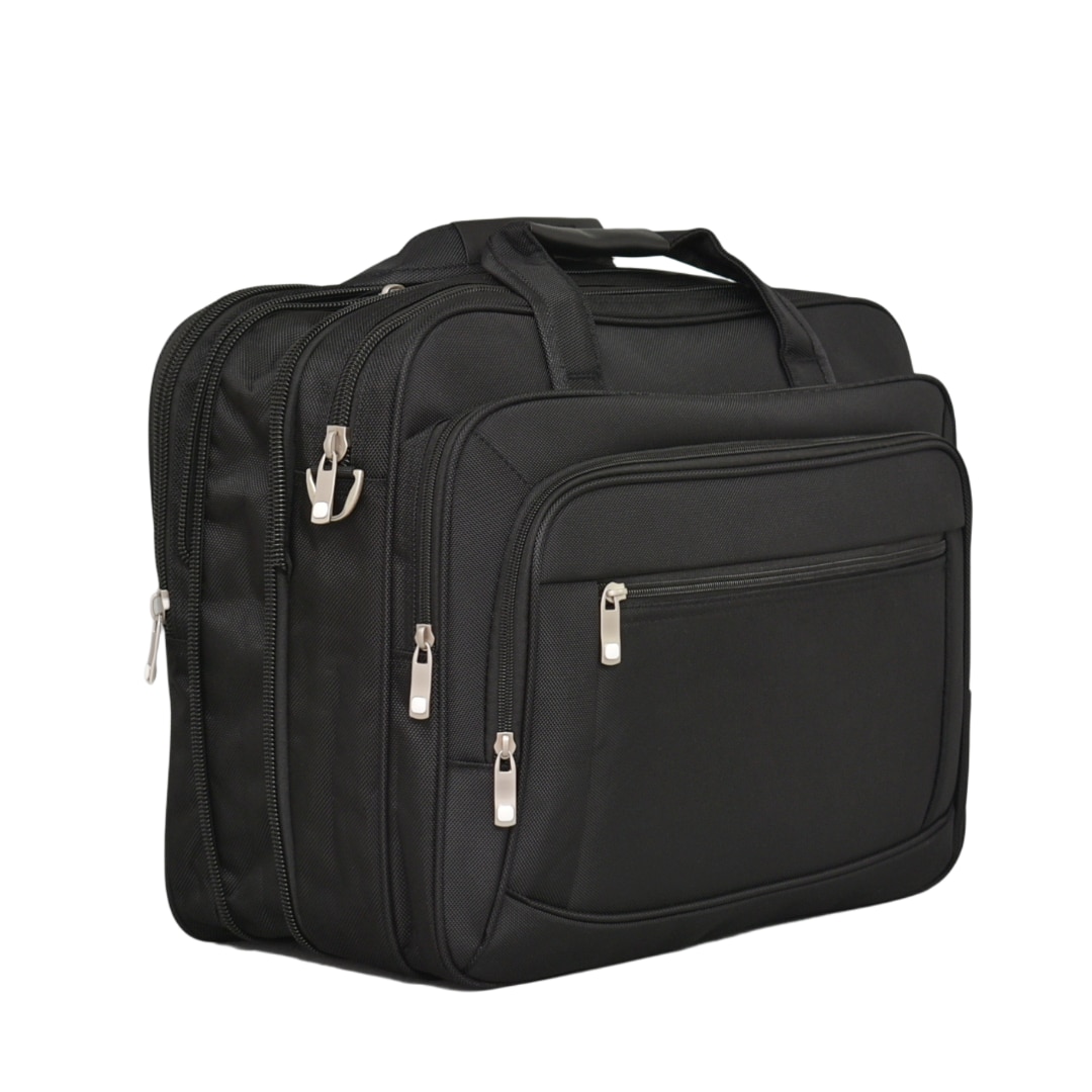 Servieta si geanta pentru laptop Perfect Line, 17.3", 33/43/16cm, Expander, Negru