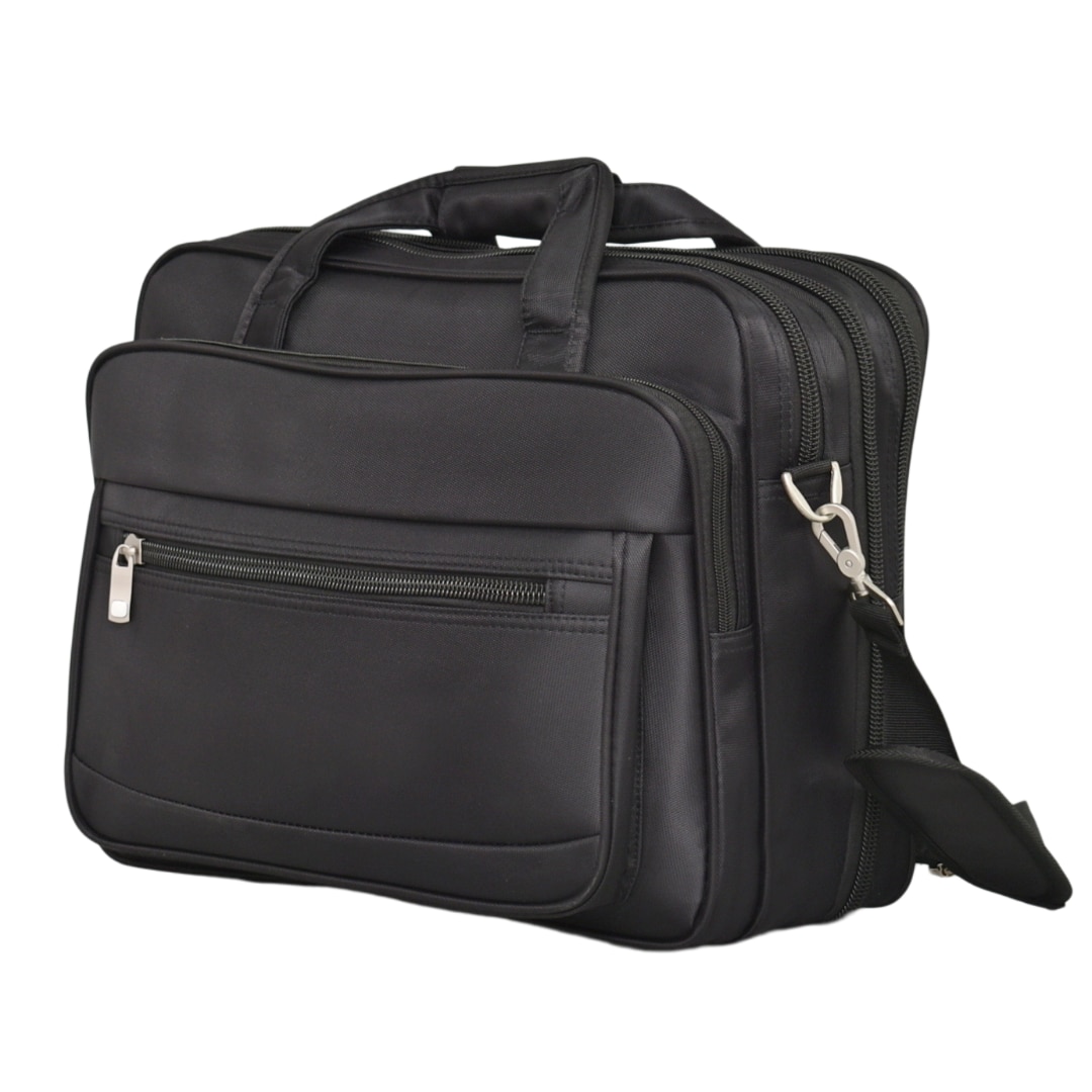 Geanta pentru documente si laptop 3286, 15.6", 30/40/16cm, Expander, Negru