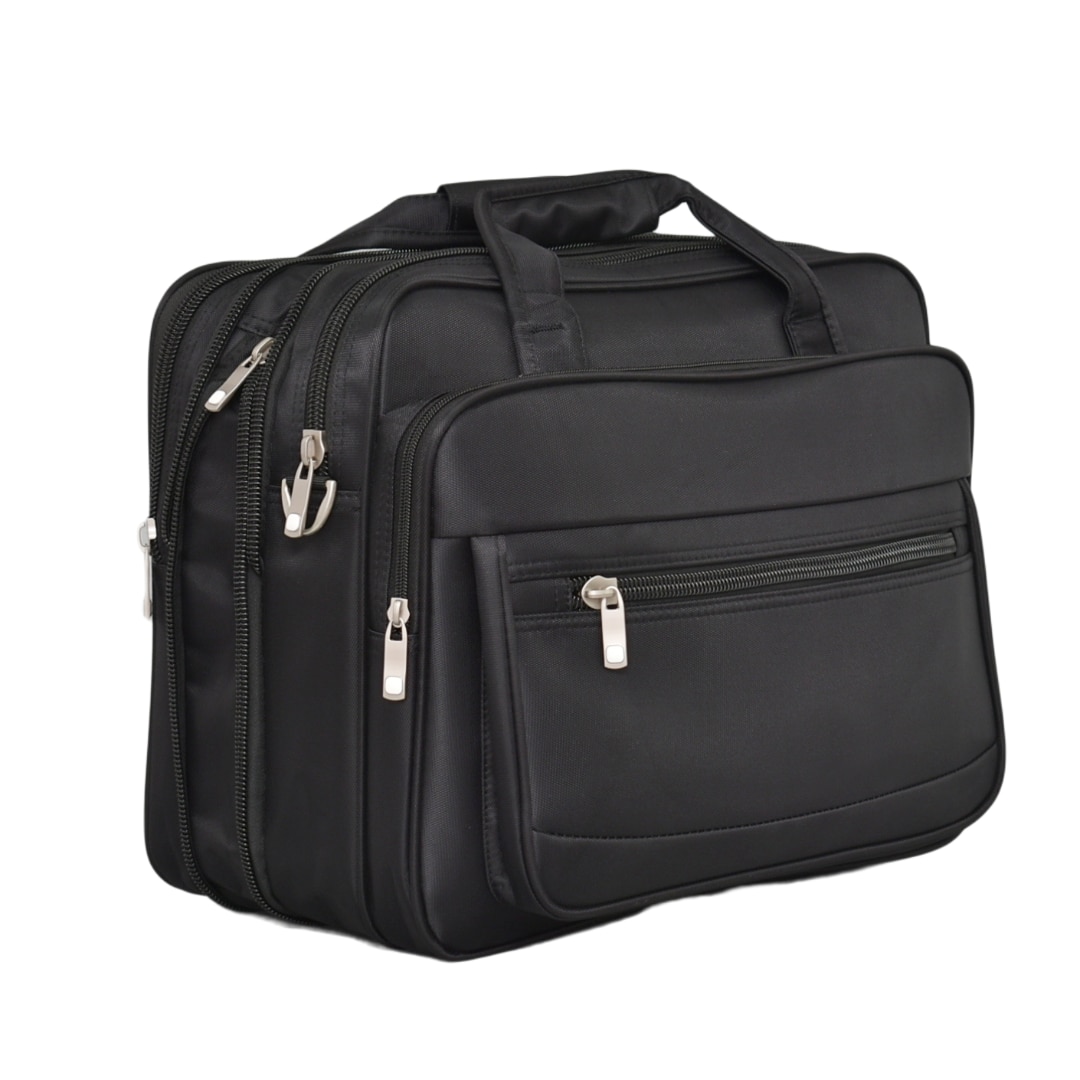 Geanta pentru documente si laptop 3286, 15.6", 30/40/16cm, Expander, Negru