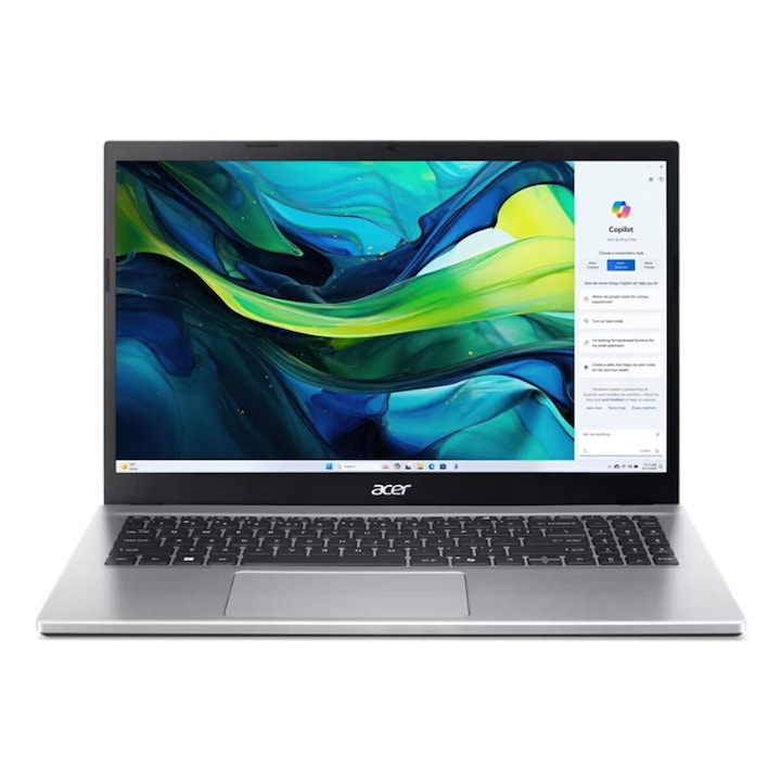 Laptop Acer Aspire Go, 15,6", AMD Ryzen 5 5625U, 8 GB RAM, 512 GB SSD, Argintiu